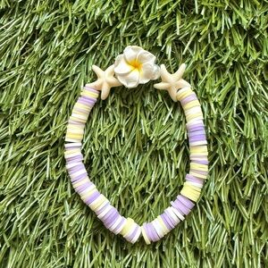 Yellow and Purple Starfish Bracelet